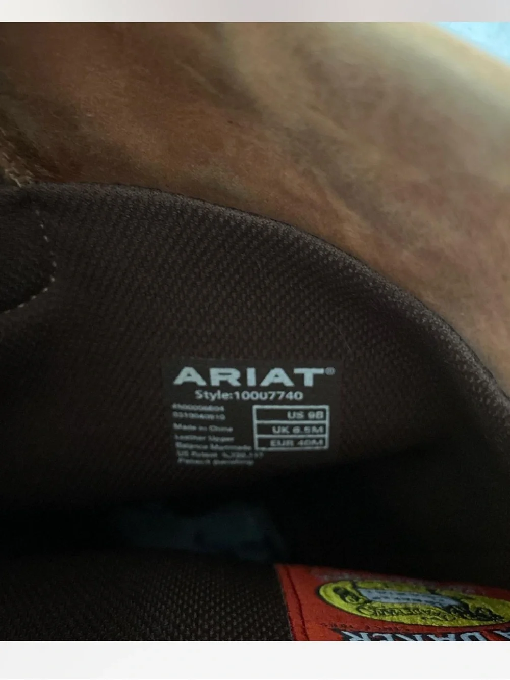 Ariat 5/A Baker Windmere Brown Leather & Plaid Tall Riding Boots waterproof